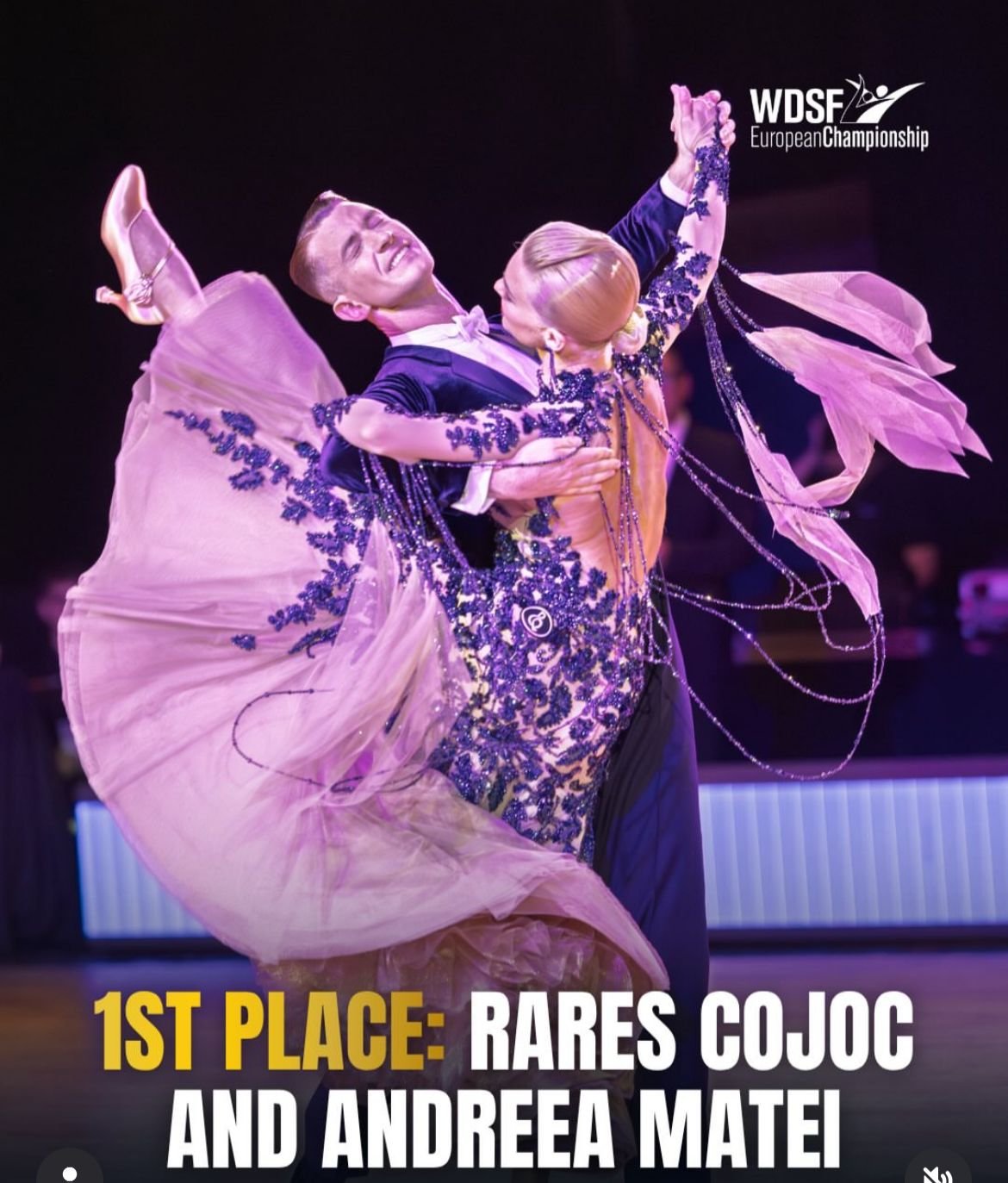 Rareș Cojoc e Andreea Matei conquistano il titolo europeo WDSF Adult Standard 2026